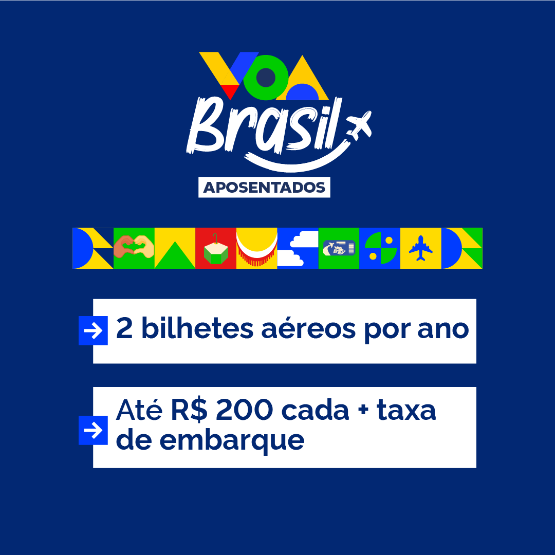 Imagem quadrada, fundo azul escuro e logo do 